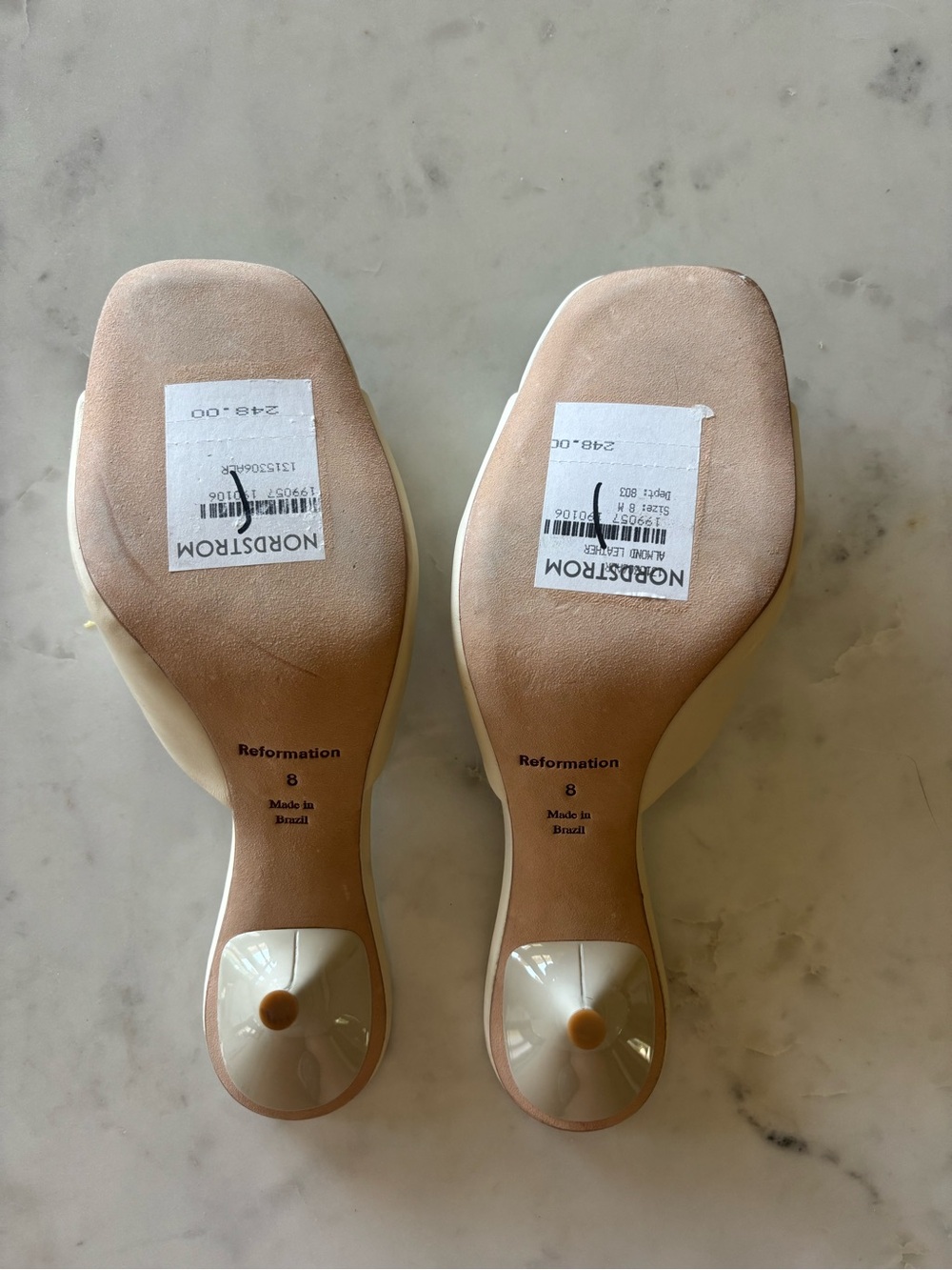 Reformation Clementine Almond Heeled Mule Sandal - Picture 4 of 8